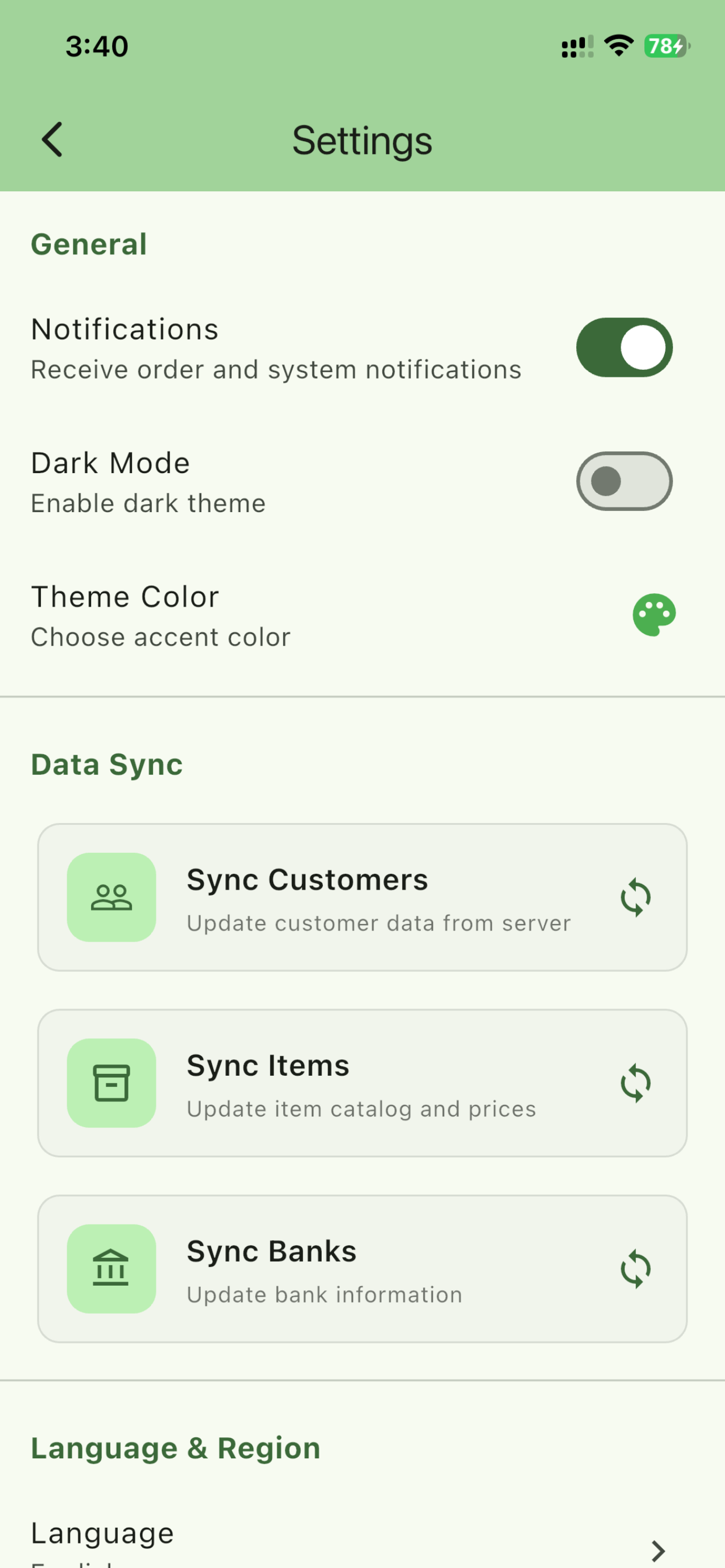 Settings & Customization